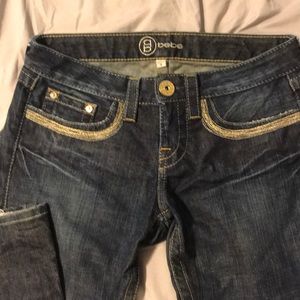 Bebe dark wash flare leg jeans -sz 28